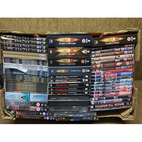 141B - Large selection of DVD box sets including: Doctor Who, Primeval and Red Dwarf.