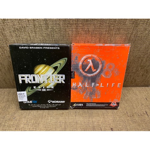 730 - 2 vintage PC games including: Half Life and Frontier.