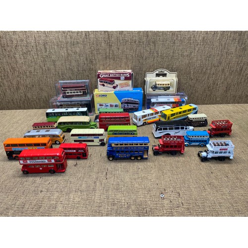 1180 - Collection of boxeed and loose toy buses.