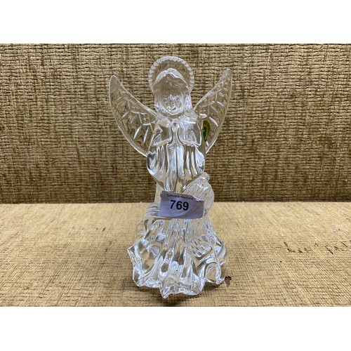 769 - Waterford Crystal 1st ED. Lismore Angel of Prayer Figure #156235.