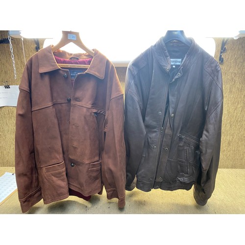 253 - Two brown jackets XL.