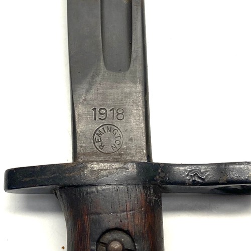 509 - Rare US Remington M1917 (stamped 1918) bayonet & scabbard. It has the busting bomb/grenade US Mark (... 