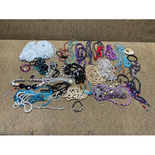 411 - Large selection of costume jewellery.