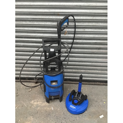 73 - Nilfisk c120.3 power washer and a patio plus.