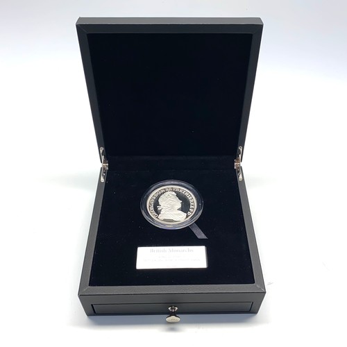 734 - 2022 Royal Mint United Kingdom King George the I sterling silver proof coin. Struck in ten ounces of... 