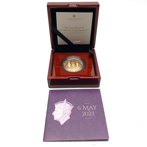 737 - The Royal Mint The Coronation of His Majesty King Charles III 2023 UK 1oz Gold Proof Coin
Limited Ed...