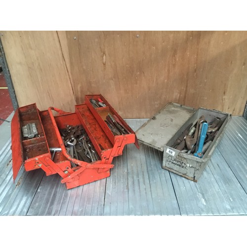 88 - 2 metal tool boxes including contents