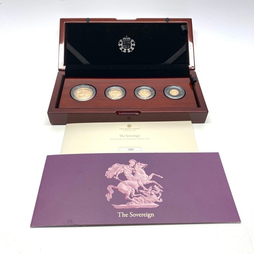 739 - The Royal Mint. The Sovereign 2024 four coin gold proof set. The set consists of King Charles the II...