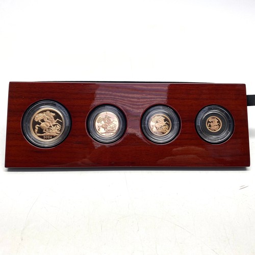 739 - The Royal Mint. The Sovereign 2024 four coin gold proof set. The set consists of King Charles the II... 