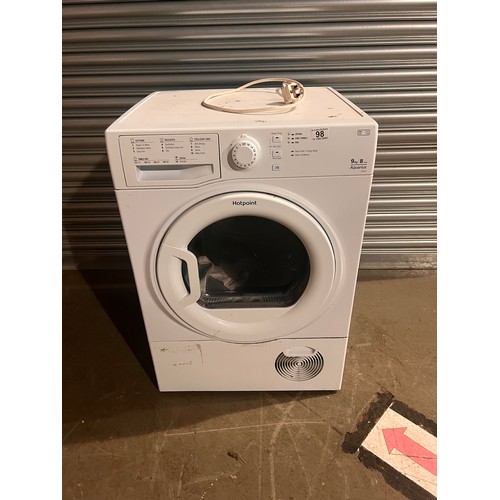 98 - Hotpoint Aquarius 9kg B Class condenser dryer. (working).