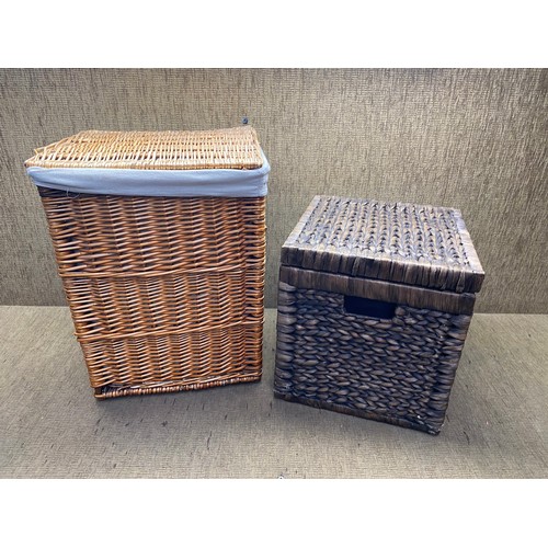 103 - 2 vintage wicker baskets.