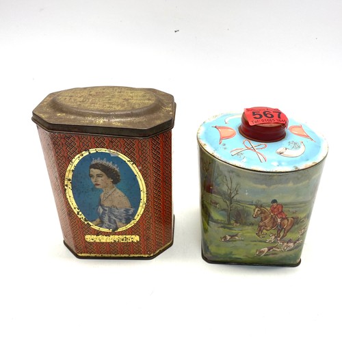 567 - 2 vintage tea caddies.