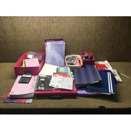 153 - Large selection of stationary including: calculators, pens and paper.