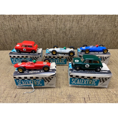 619 - Tri-ang Scalextric vintage model motor racing cars including Cooper C66, Cooper C81, Mini C76 and a ... 