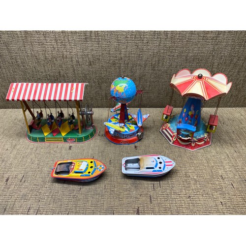 622 - Collection of tin plate toys., including Wilesco and wagner/brum.