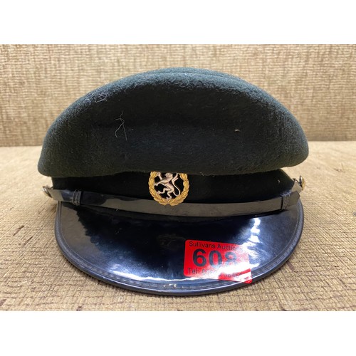 608 - Women's Royal Army Corps No 1 cap and badge size 56.