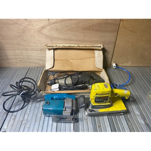 273 - selction of electric tools including bosch, belt sander gss28a.