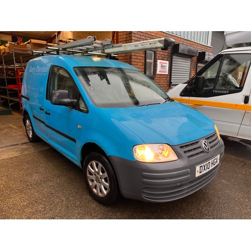 982 - Volkswagen Caddy Van. Reg DX10HGA. 136214 Miles. Ex British Gas and fitted with racking. No key for ...