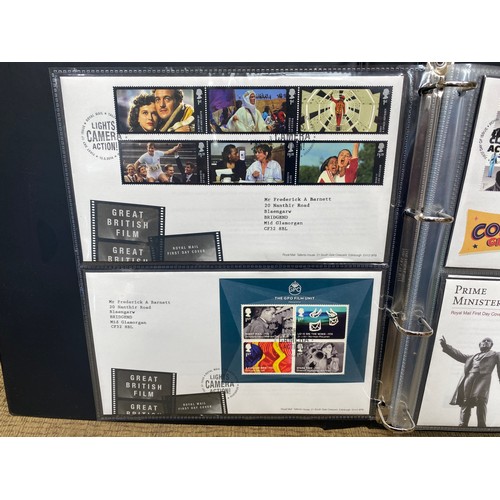 453 - Three folders of first day covers including star wars with COAs.