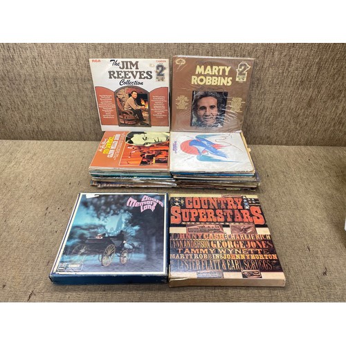 313 - mixed selection of vinyl's including Marty Robbins, country superstars, and the Jim reeves collectio... 