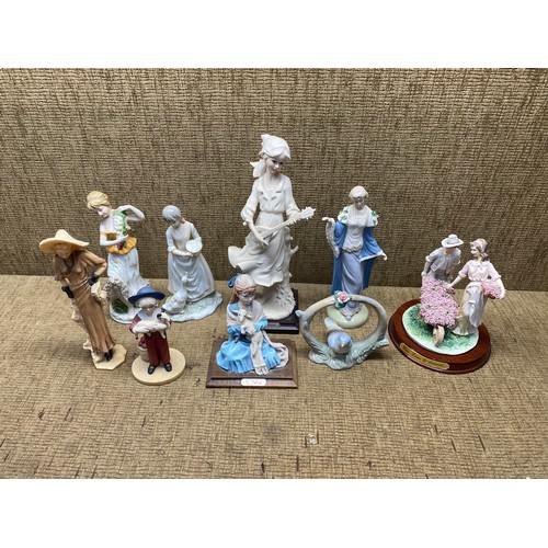 458 - Collection of ceramic and resin figures.