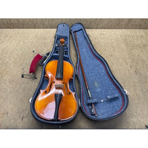 855 - vintage Bausch violin with bow.