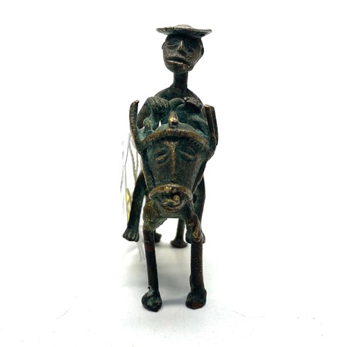 703 - African Shanti Akan bronze figure.