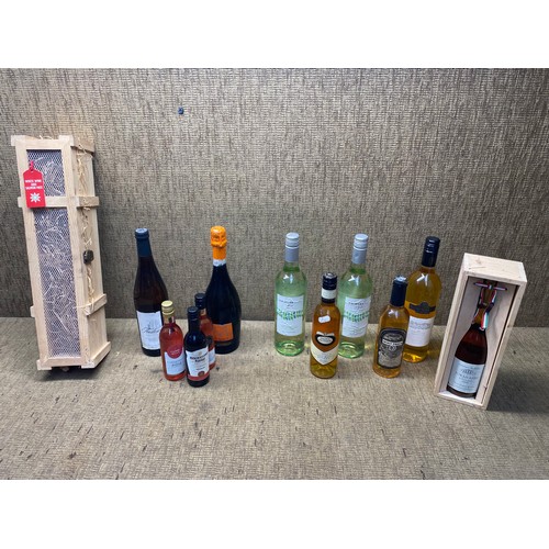 863 - Selection of mixed wines including California merlot , and tokaji aszu 2008.