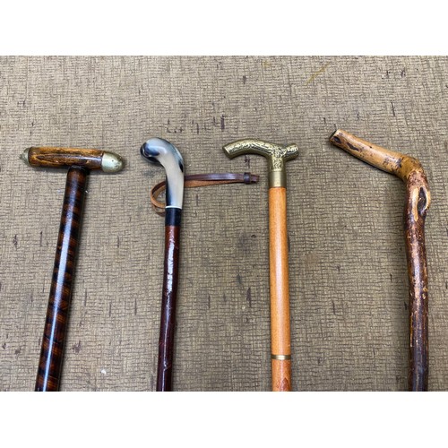 879 - 4 walking sticks.