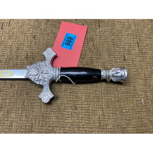 886 - Knights Of Columbus Sword (Reproduction)  (18+ local collection only - Shipping available at extra c... 