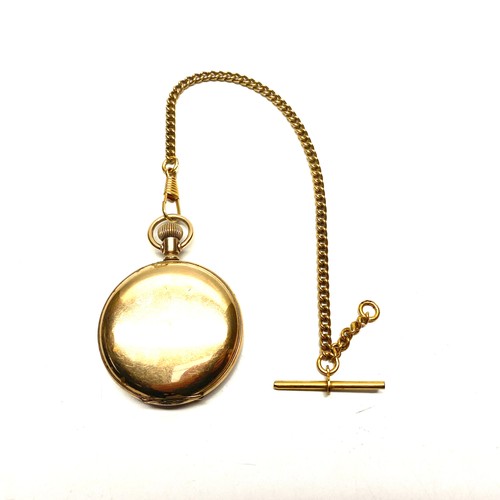 718 - Elgin USA gold plated pocket watch serial 4844823, running.