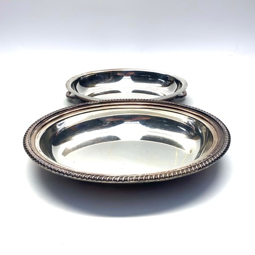 556 - Vintage heavy silver plate serving dish (see other photos for hallmarks)