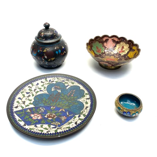 585 - Collection of Chinese Cloisonné items.