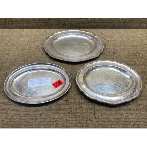 598 - 5 Mappin & Webb serving trays.