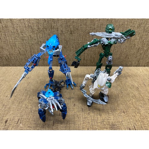 433 - 4 Retired Lego Bionicle Figures: Solek 8945, Mahri Nui Morak 8932, Inika Toa Kongu 8731 and Takadox ... 