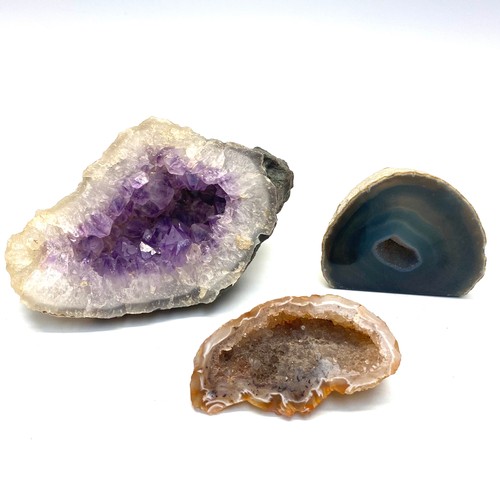 786 - 3 crystal stone’s including amethyst.