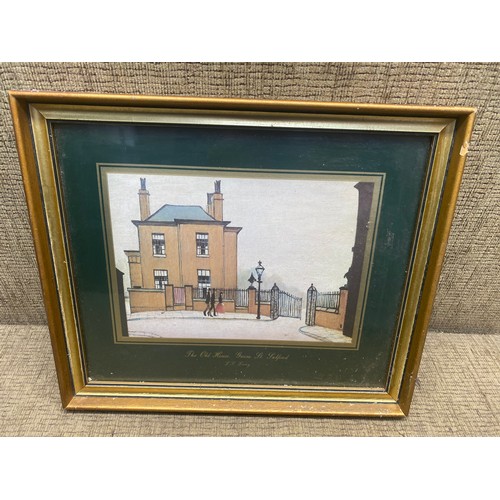 603A - Three vintage L S Lowry prints including 