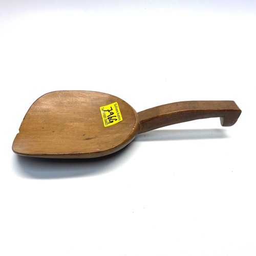 796G - antique 1800s hand carved wood butter paddle.