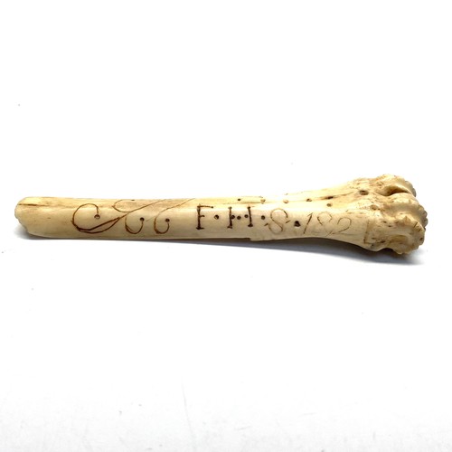 797E - Bone cheese/marrow scoop dated 1821 and the initials F.H.S.