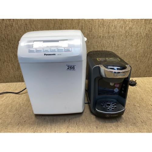 266 - Panasonic automatic bread maker and a bosch coffee.