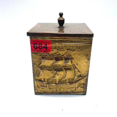 684 - Victorian tea caddy.