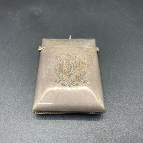 819 - Large sterling silver vesta case hallmarked Birmingham 1902.