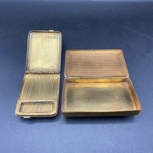 835 - Stunning gold gilt and blue enamel cigarette and match box case given to First class passengers as a... 