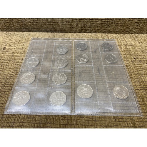 855 - Large selection of collectible 50p coins worth approximately £24.