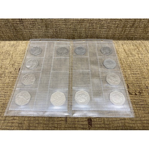 855 - Large selection of collectible 50p coins worth approximately £24.