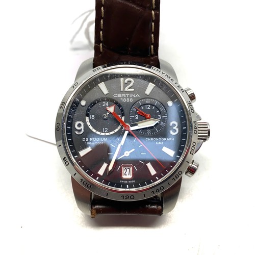 866 - Mens Certina DS Podium GMT Chronograph Watch.