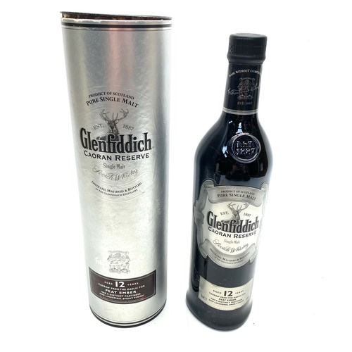 869 - pure single malt Glenfiddich Caoran reserve scotch whiskey aged 12years.