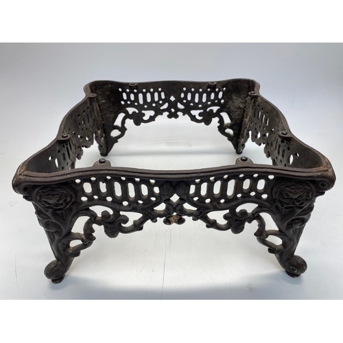 97 - cast iron footstool stool base bench.