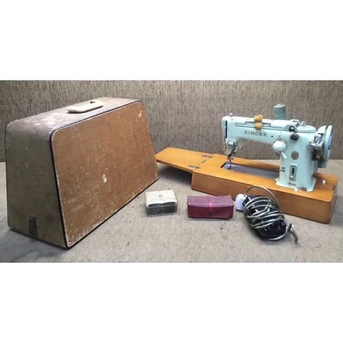 128 - Vintage Singer sewing machine model number 320K with accessories