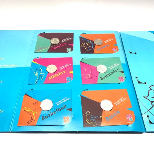 873 - Royal Mint official London 2012 sports collection, coin album uncirculated with 24 coins.